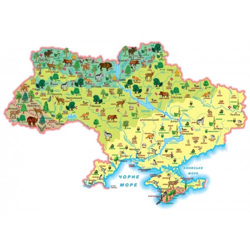 

Карта "Рослини і тварини". Моя Україна