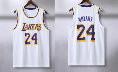 

Майка баскетбольная белая Брайант 24 Kobe Bryant №24 команда Los Angeles Lakers