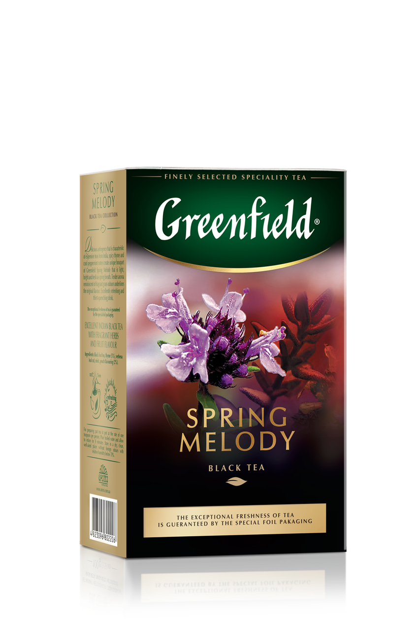 

/Чай чёрный 100г лист Spring Melody GREENFIELD