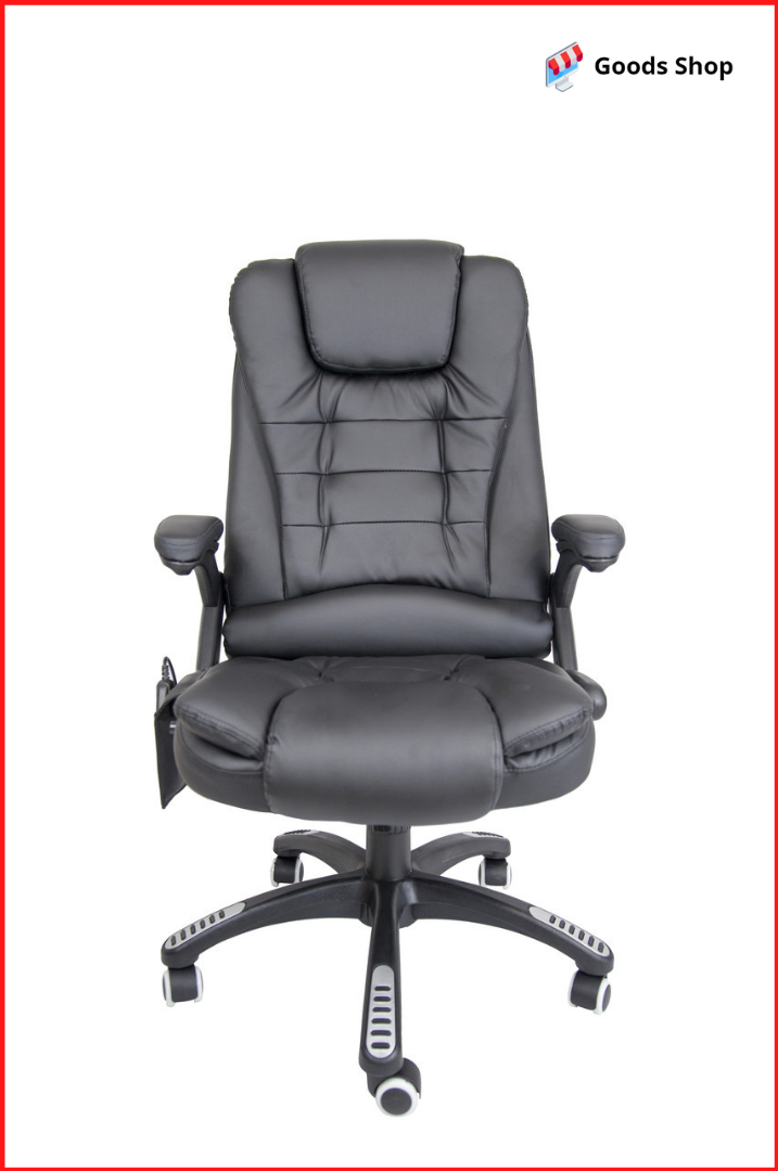 

Кресло офисное Avko Style компьютерное кожаное кресло с механизмом качания tilt кресло качественное черное, Черный