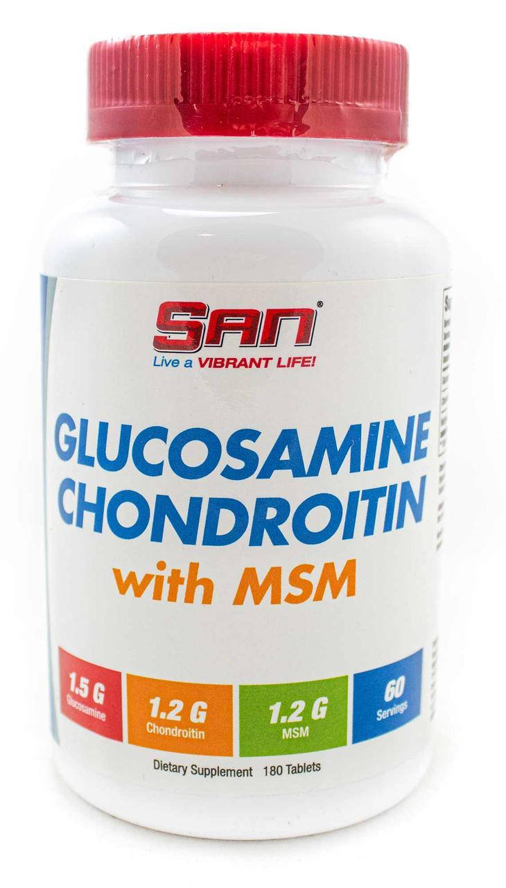 

Хондропротектор SAN Glucosamine Chondroitin MSM, 180 таблеток