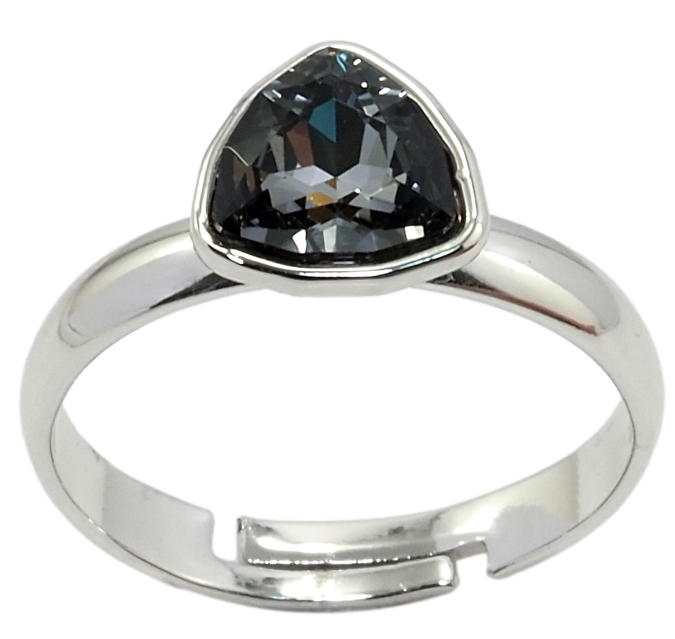 

Кольцо Xuping Родий с кр-ми Swarovski "Кристалл Graphite" р.17-18