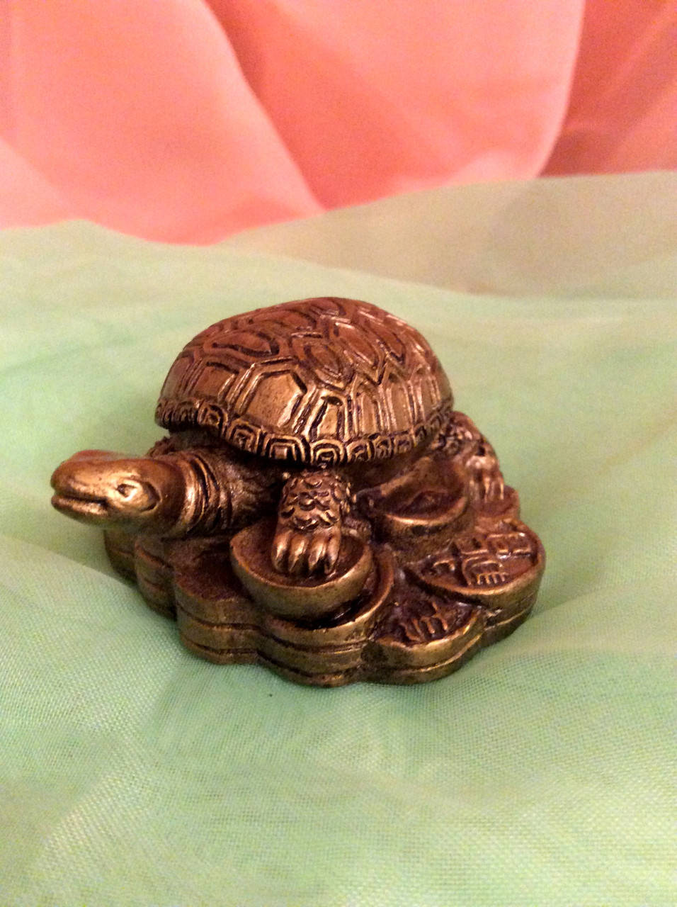 

Черепаха на монетах 3x5 см