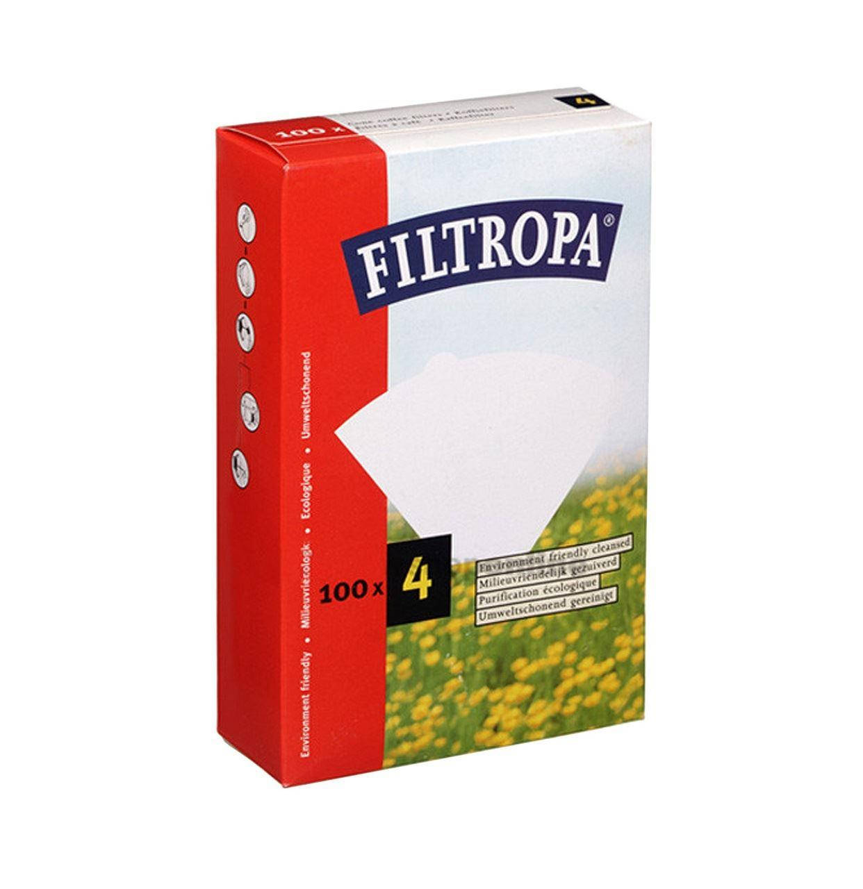 

Фильтры бумажные Filtropa 04 для капельной кофеварки, Clever Dripper, Wilfa 100 шт