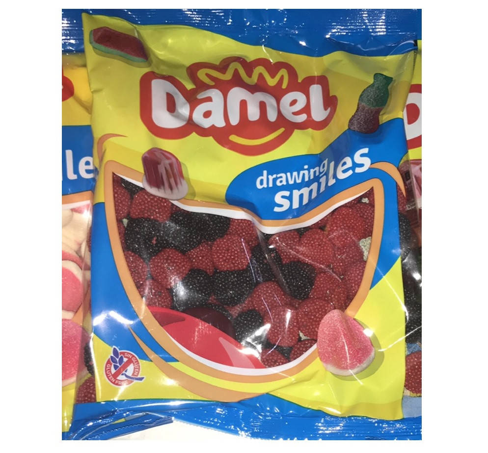 

Желейные Конфеты Малинки Damel Berries Drawing Smiles без глютена 1 кг Испания