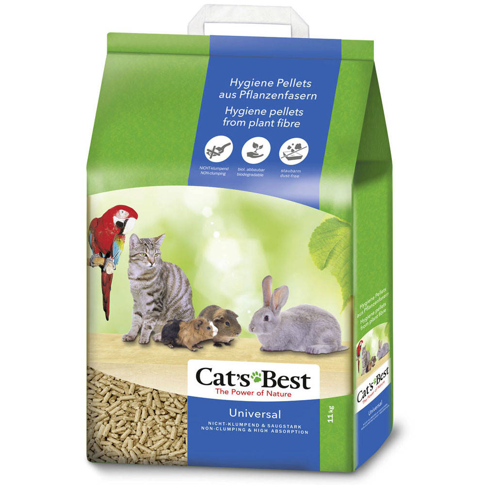 

Древесный наполнитель для животных Cat's Best Universal 20л. 11кг.