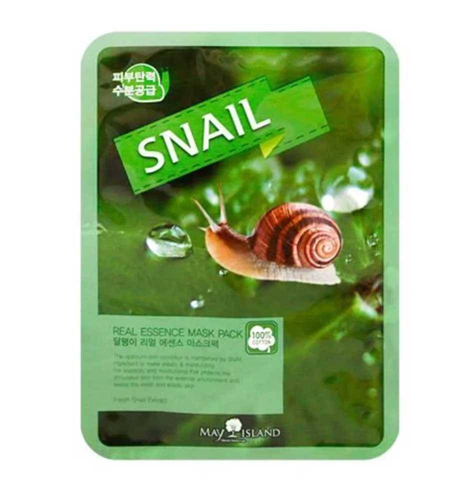 

Увлажняющая маска для лица с улиточным муцином May Island Real Essence Snail Mask Pack 25 мл