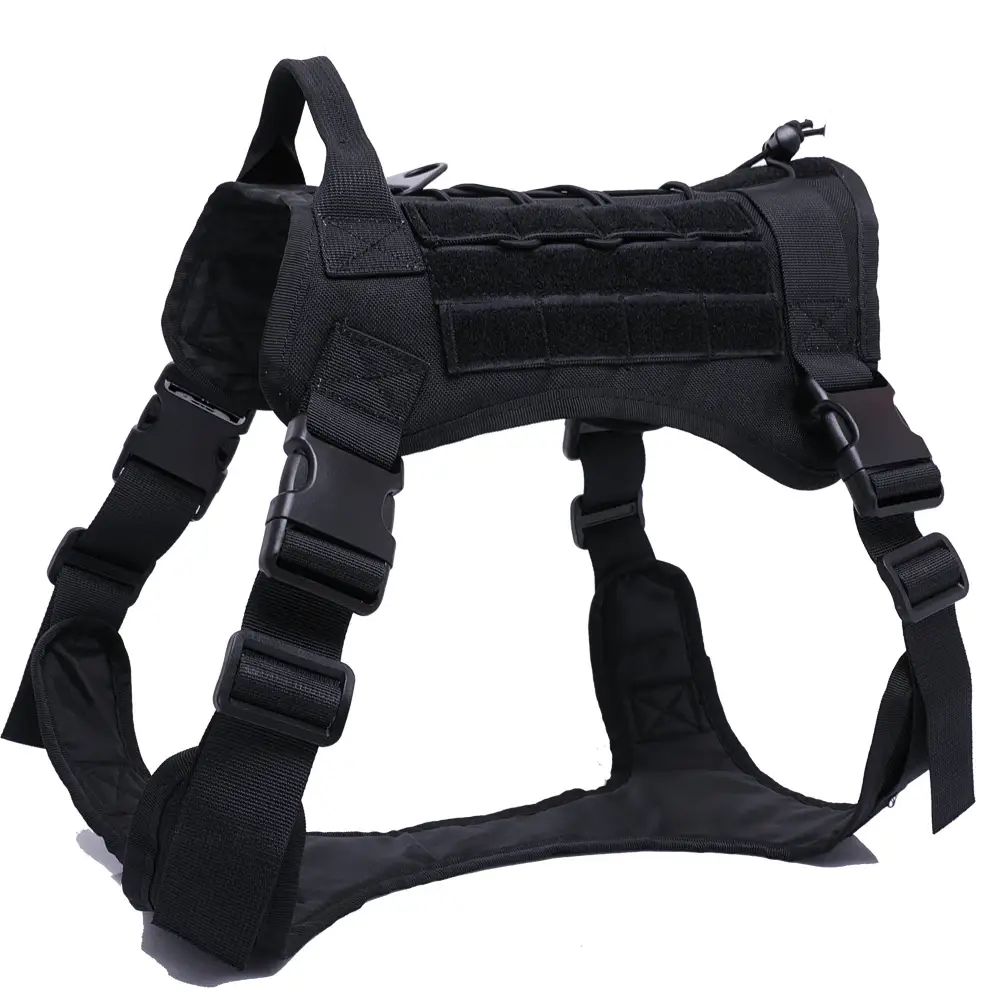 

Шлея для собак Harness Hiking K9, тактический жилет с ручкой, Черный