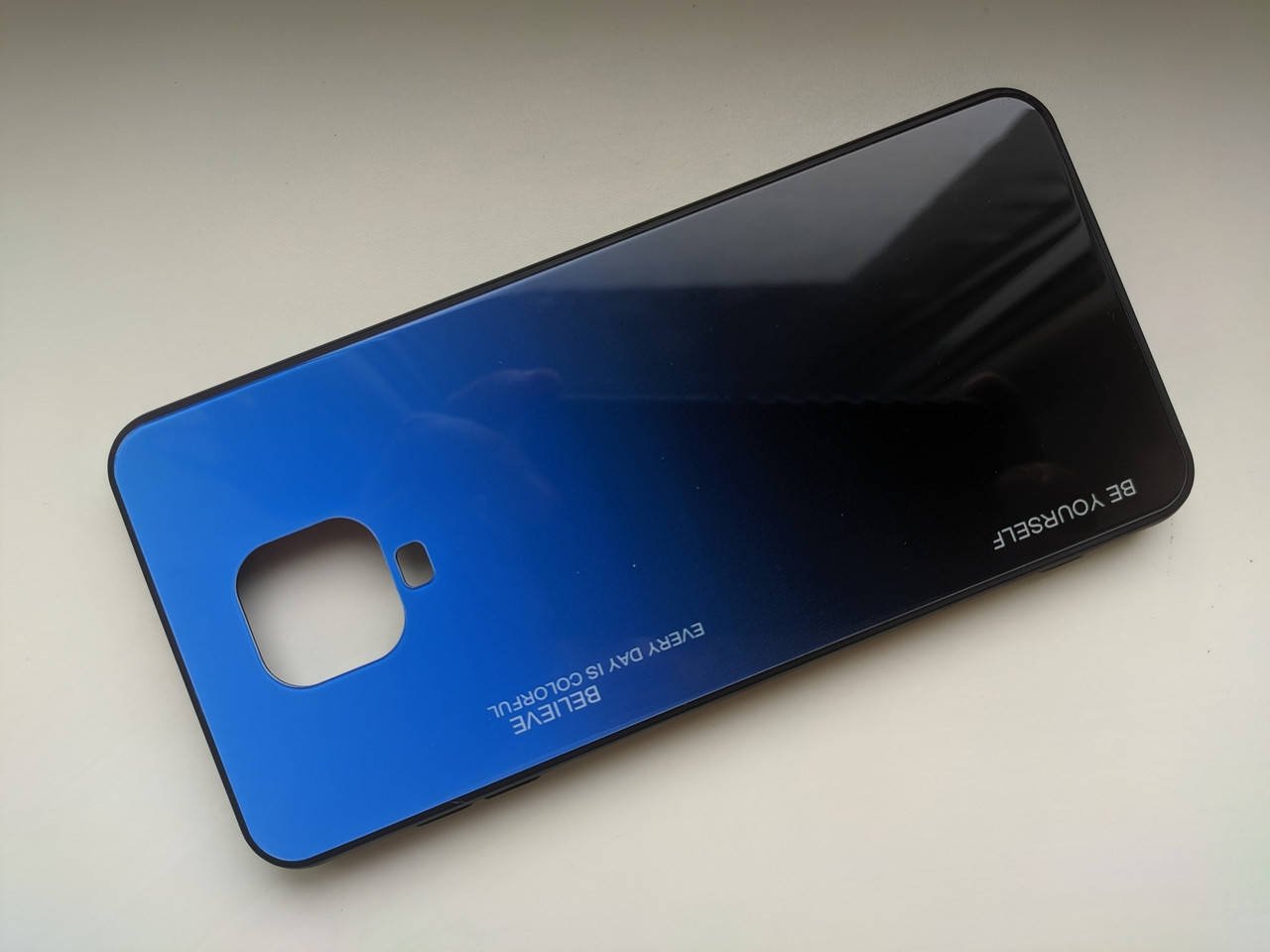 

Чехол градиент стеклянный для Xiaomi Redmi Note 9s Redmi Note 9 pro, Синий