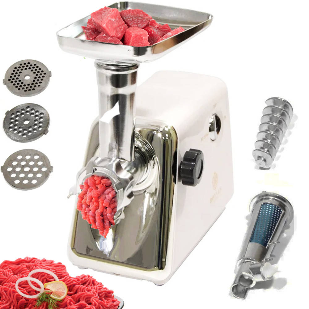 

Мощная электрическая Мясорубка соковыжималка с насадками и реверсом ROYAL Berg R3757 3000Вт MND