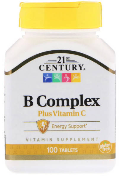 

21st Century, Комплекс витаминов группы B с витамином C, 100 шт