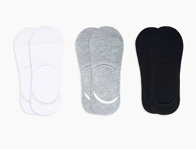 

Набор следков Friendly Socks (3 пары: белый + серый + черный)