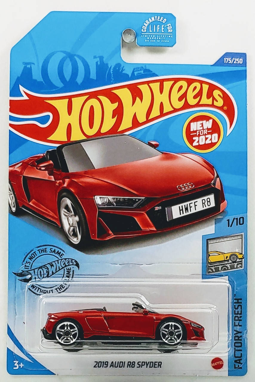 

Машинка Hot Wheels - 2019 Audi R8 Spyder - 2020 Factory Fresh (#175) (red). Mattel. Оригинал