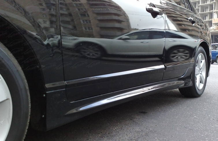 

Накладки на пороги Honda Civic 4d "Mugen Style", Хонда цивик 4 Д , Муген, накладки на пороги, тюнинг, Черный