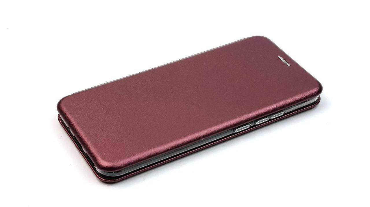 

Чехол книжка Level для Xiaomi Redmi 9C Экокожа Бордовый