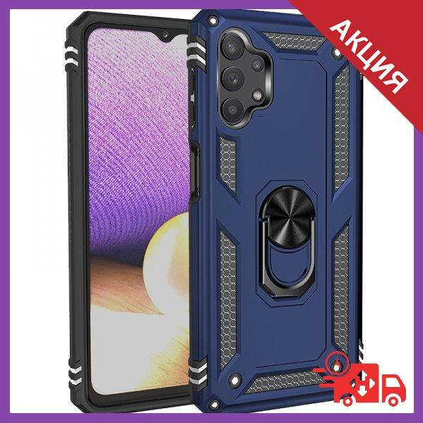 

Ударопрочный чехол на Samsung Galaxy A32 / Самсунг Гелекси А32, Синий