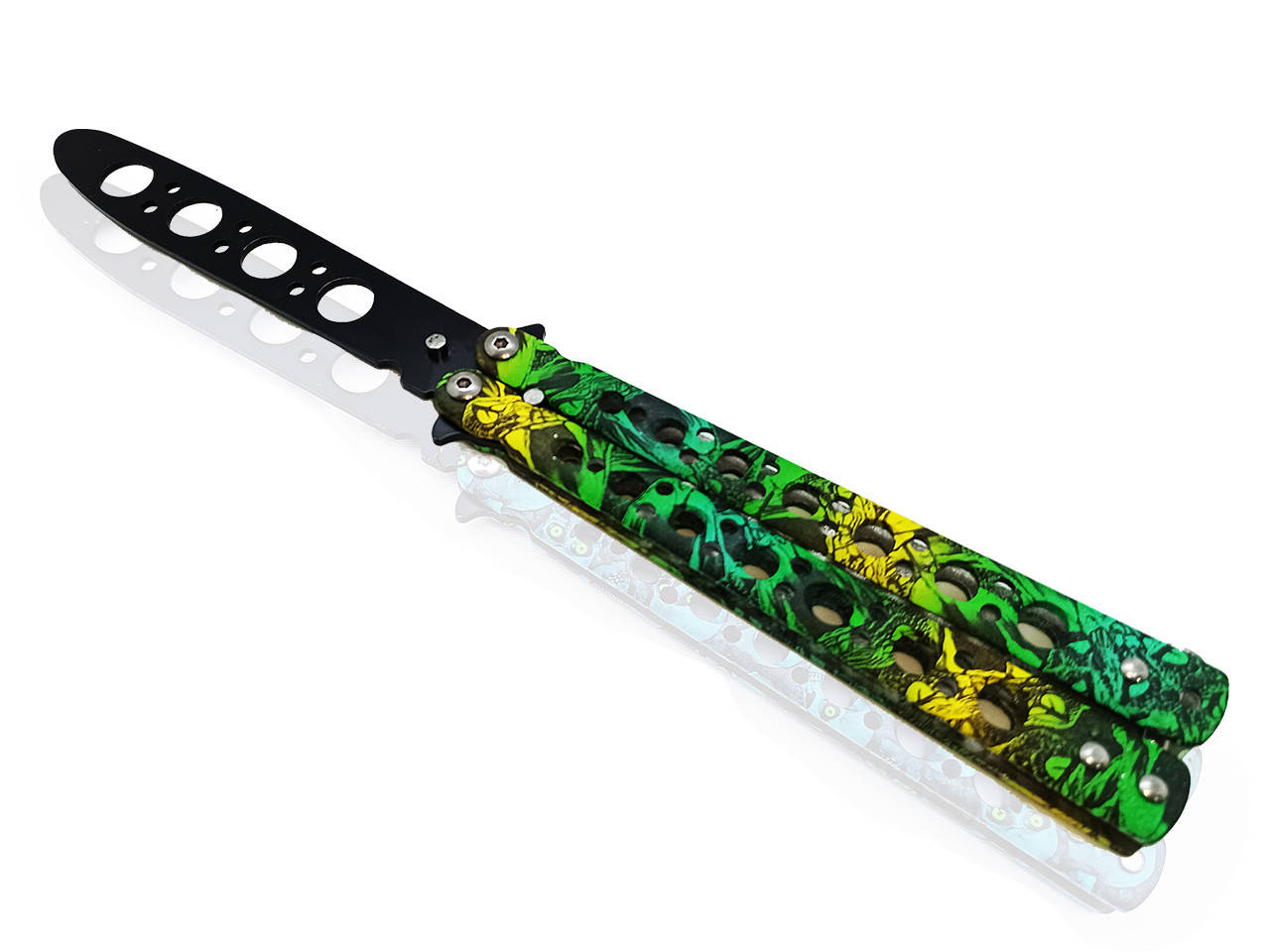 

Нож бабочка Benchmade тренировочный желто-зеленый, Разные цвета
