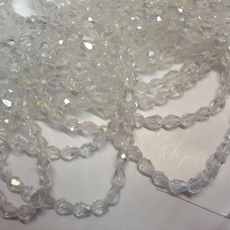 

6*8мм капля crystal_AB 70шт/нитке (Хрустальные рондели форма)