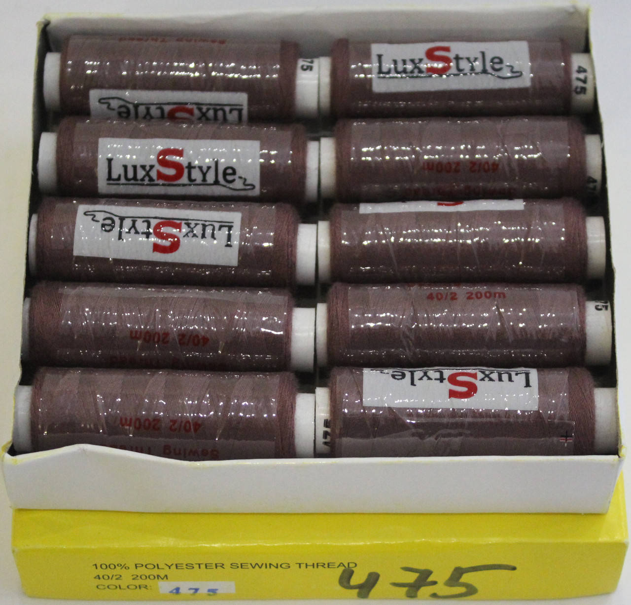 

Нитки швейные LuxStyle 40/2-200м (100% полиэстeр) №475, Разные цвета