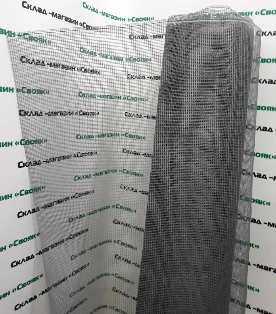 

Оконная сетка на метраж "Евро Стандарт" 1.2 (120см). Ячейка 1.6 х 1.8мм., Серый