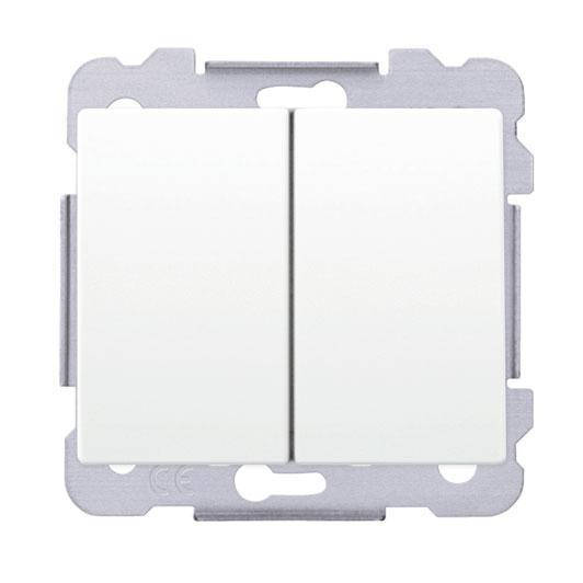 

Выключатель двухклавишный Siemens Iris 16А 250В белоснежный (18509 W)