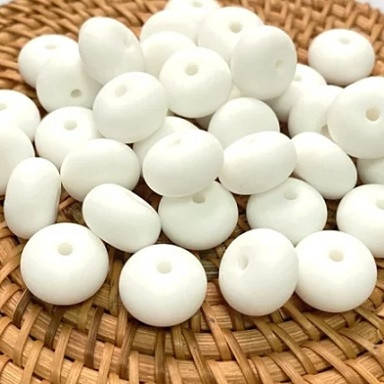 

Абакус бусина силиконовая Белый