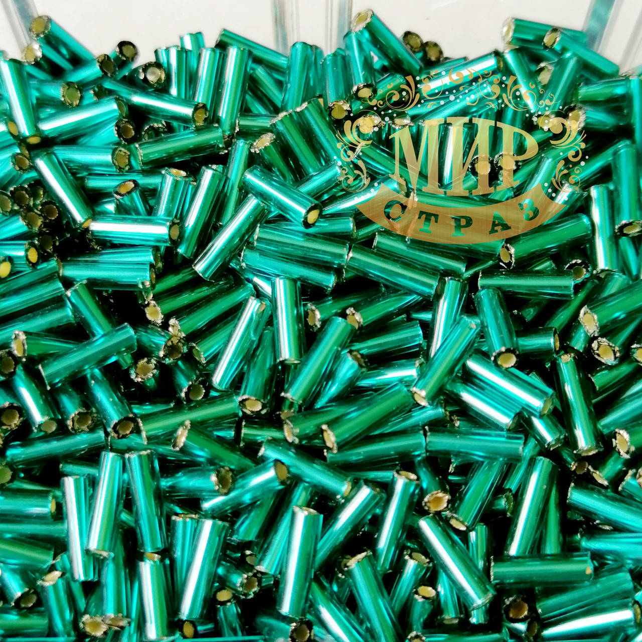 

Стеклярус чешский прямой, Jablonex, цвет Blue Zircon, длинна 6 мм, 10гр