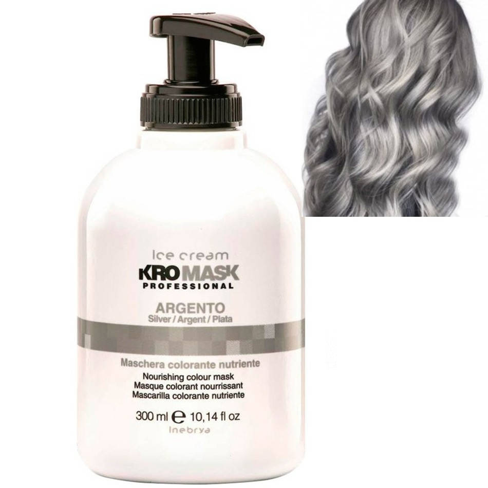 

Тонирующая маска для волос Inebrya KroMask Colour Mask SILVER Серебристая 300 мл