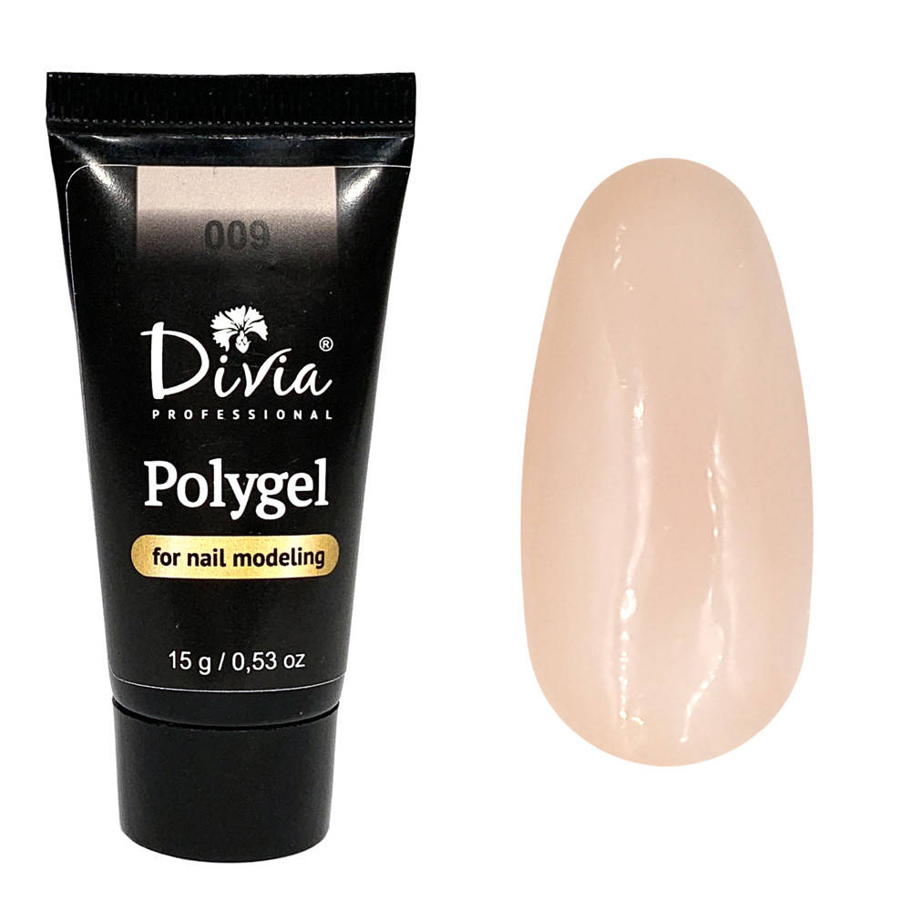 

Divia Гель акриловый для наращивания ногтей Polygel Di909 №009, 15 мл
