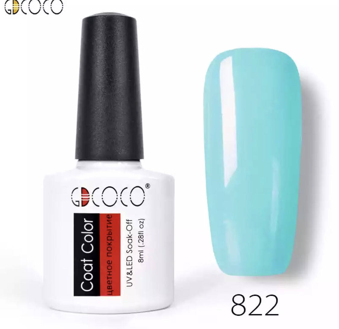 

Гель-лак GDCOCO 8 мл, №822 (голубая бирюза)