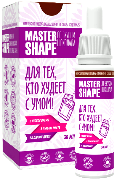 

Сахарозаменитель в жидкой форме ФитПарад Master Shape №25 вкус ”Шоколад” (30 мл)