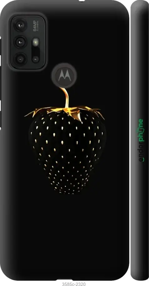 

На Motorola Moto G20 Черная клубника "3585c-2461-10746", Черный