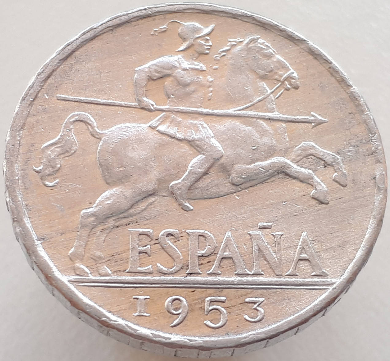 

Испания 10 сентимо 1953
