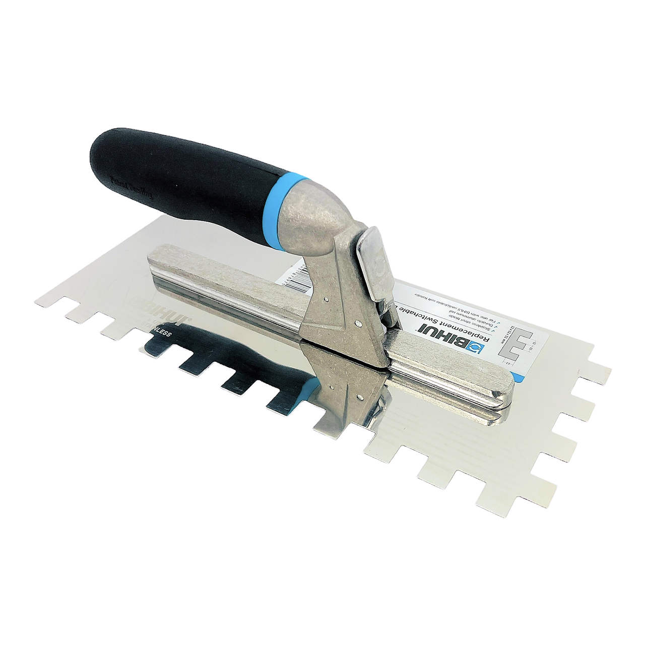 

Зубчатый шпатель-трансформер BIHUI с быстросъемной ручкой (Зуб 12мм) 280х115 мм