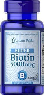 

Вітамін В7 (Н) Біотин Puritan's Pride Biotin, 5000 mcg, 60 капсул