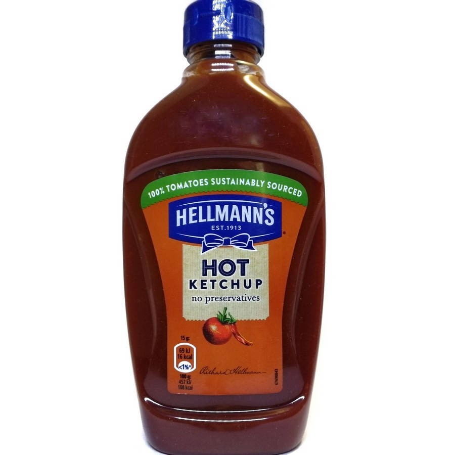 

Кетчуп пікантний Хелманс Ketchup Hot Hellmanns 470г