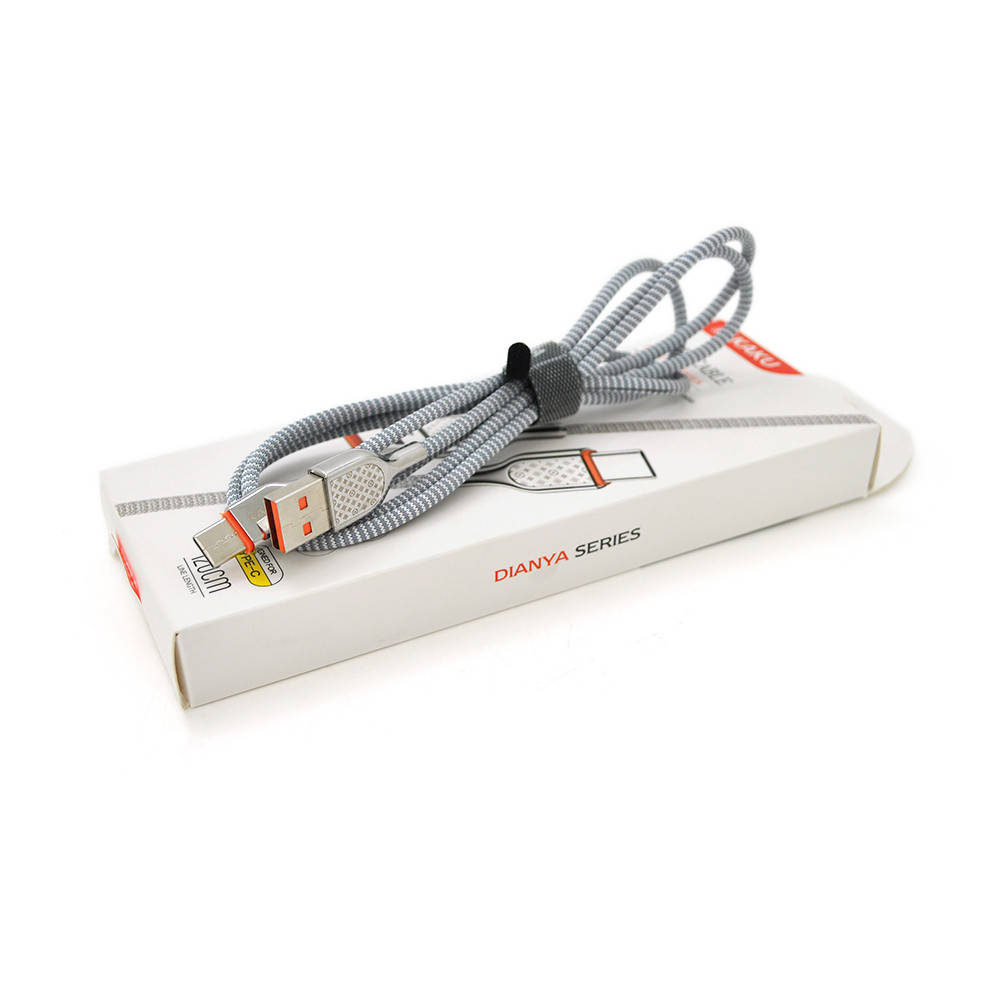 

Кабель iKAKU KSC-188 DIANYA Type-C, 1.2м, 3.2А. Для зарядки и передачи данных /, Серый