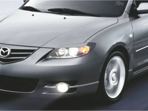 

Реснички на фары Mazda 3 седан 2003-2008 г.в. Мазда 3, Черный
