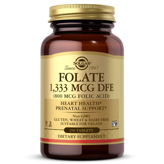 

Витамины и минералы Solgar Folate 1333 mcg (Folic Acid 800 mcg), 250 таблеток