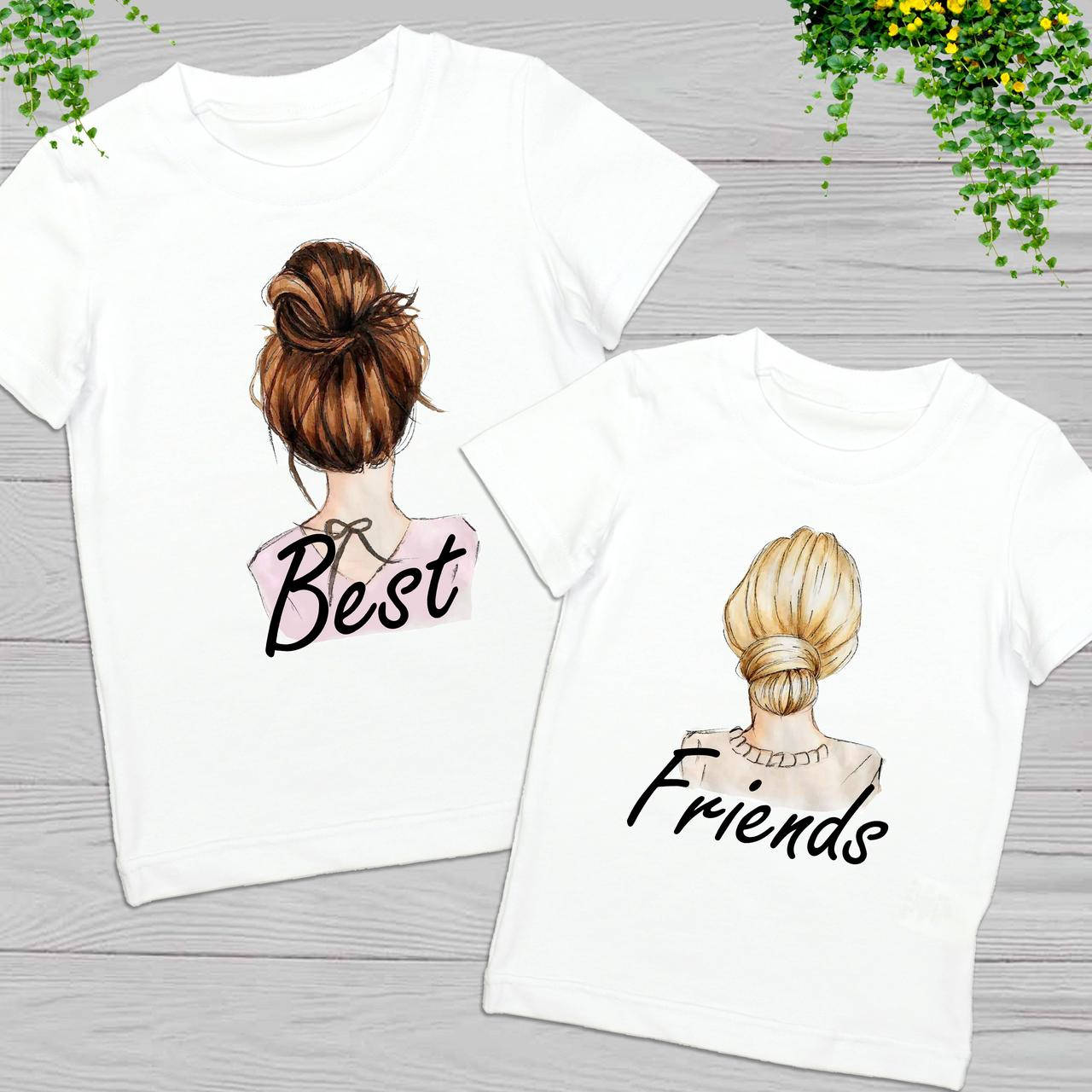 

Парные футболки с принтом "Best Friends" Push IT