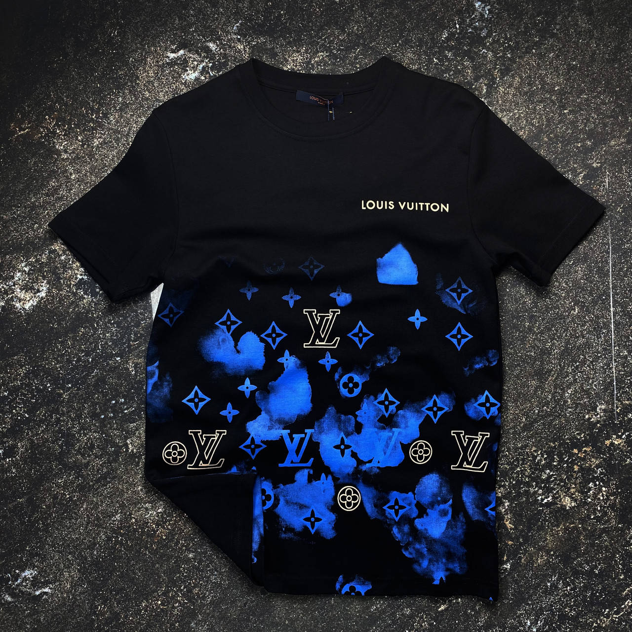 

Мужская брендовая футболка louis vuitton черного цвета XXL