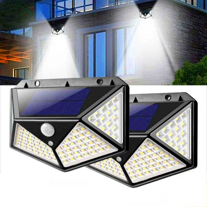 

Уличный LED фонарь с солнечной батареей и датчиком движения 100 LED комплект 2 шт