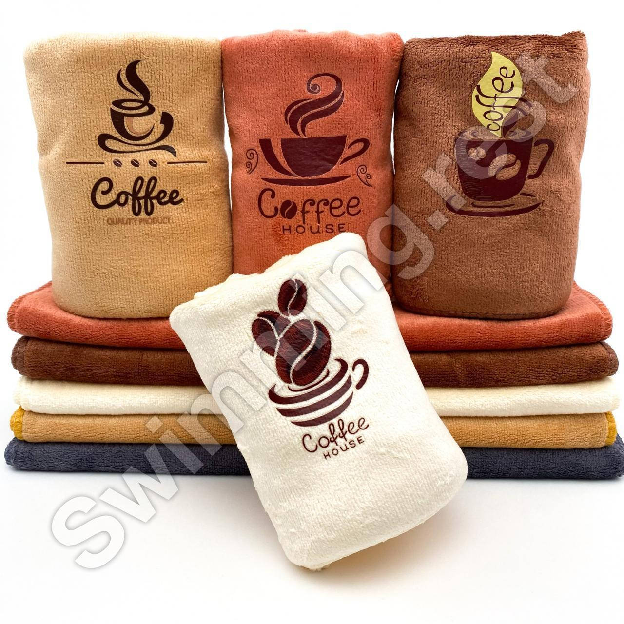 

Полотенце 3 шт кухонное микрофибра 25*50 см набор Кофе 2, Бежевый