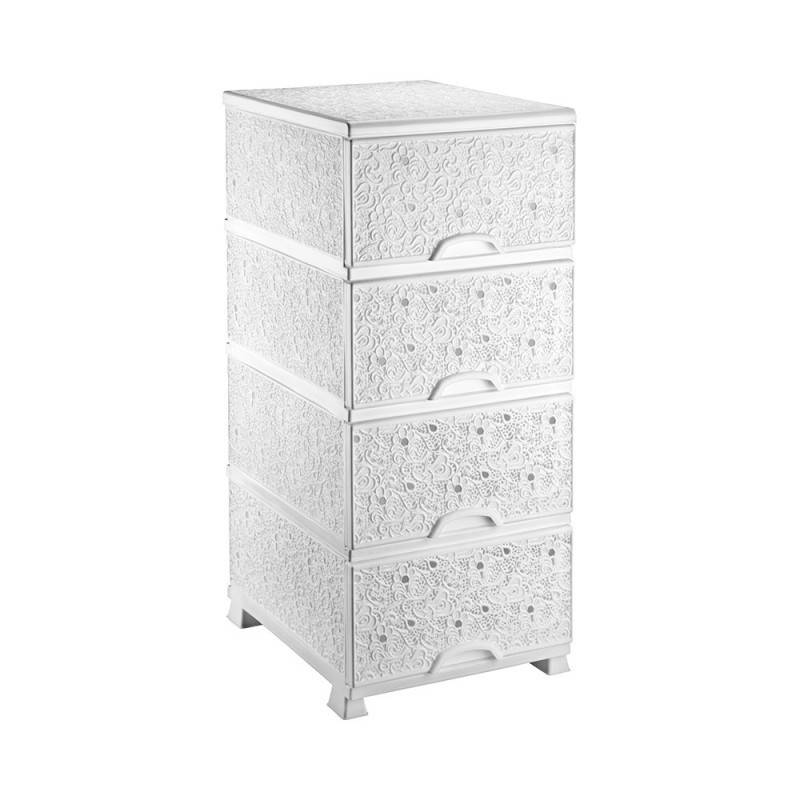 

Комод пластиковый Ажур, белый ,Elif plastik