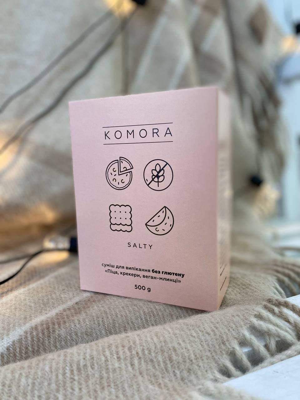 

Соленая смесь для выпекания пиццы, крекеров, блинов Komora 500 г