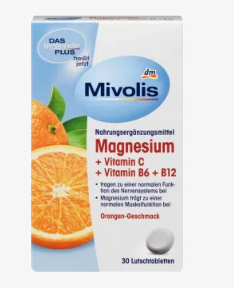 

Mivolis Magnesium + Vitamin C + Vitamin B6 + B12 витаминный комплекс 30 шт