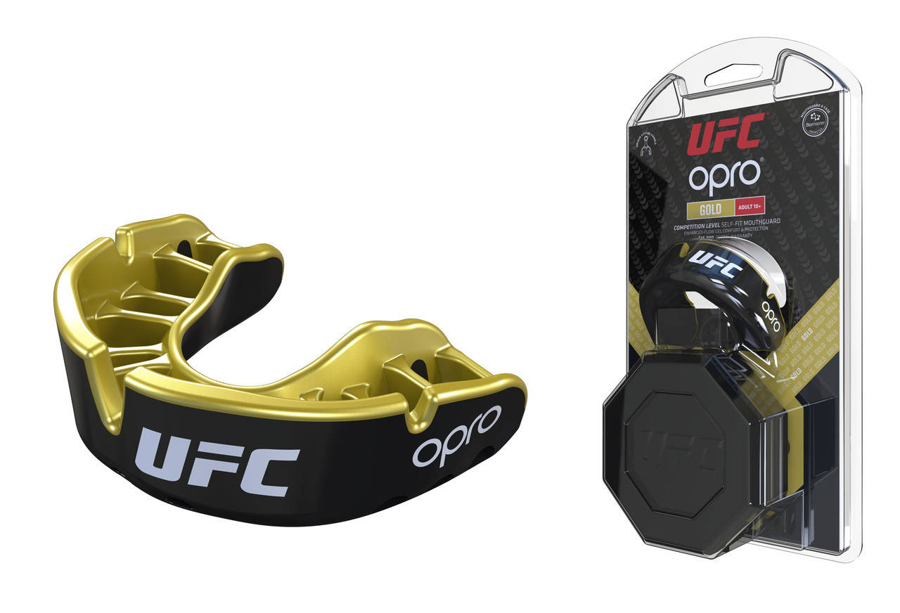 

Капа OPRO Gold UFC Hologram Black Metal/Gold (art.002260001) - UkMarket