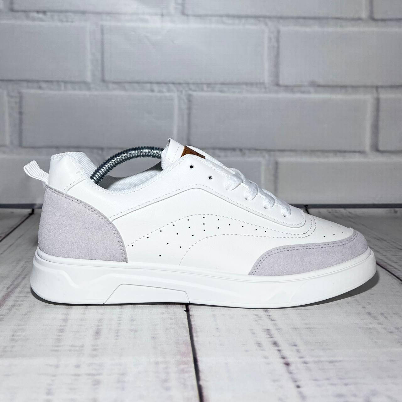

Мужские кроссовки, мужская обувь, мужские кеды, white&gray 44, Белый