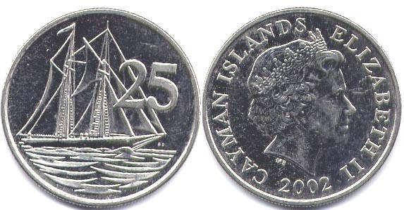 

Ayman Is Кайманы Каймановы о - 25 Cents 2008 UNC