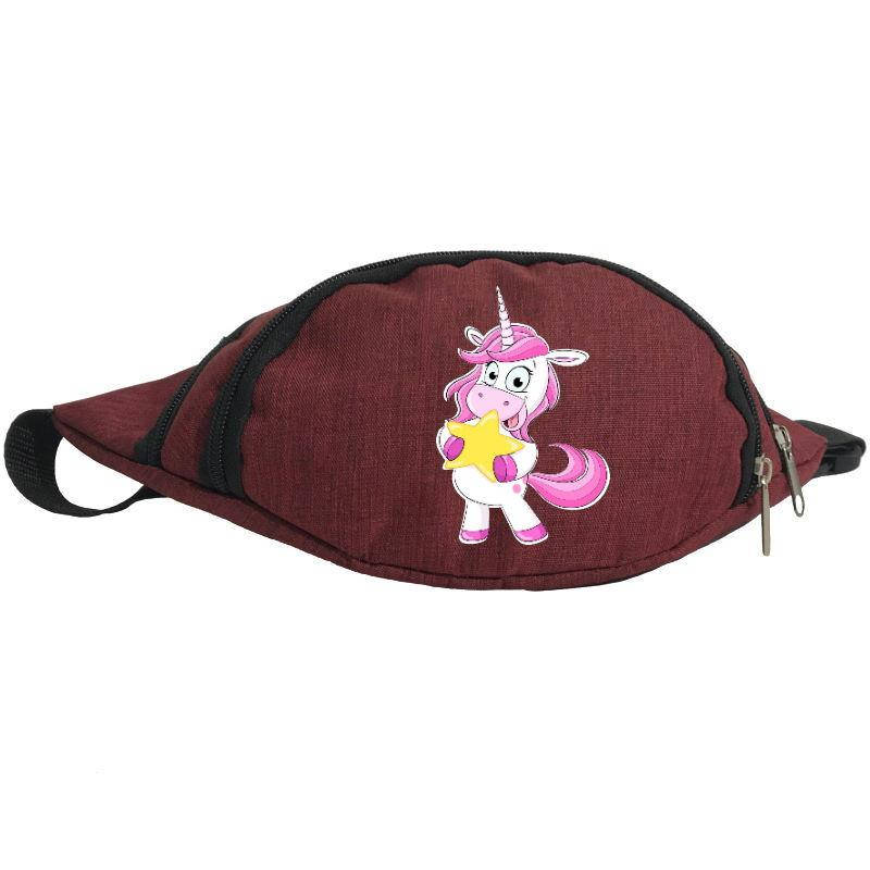 

Сумка Бананка Единорог 0021 (Unicorn) на пояс Cappuccino EDN 0021 drd красный